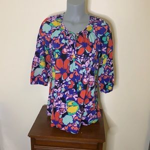 Liz Claiborne Floral Top Size Medium